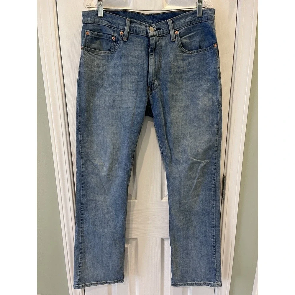 Levi's 527 Boot Cut Jeans Mens 34 X 32 Cowboy Ranch Rodeo Blank Tab Light Wash